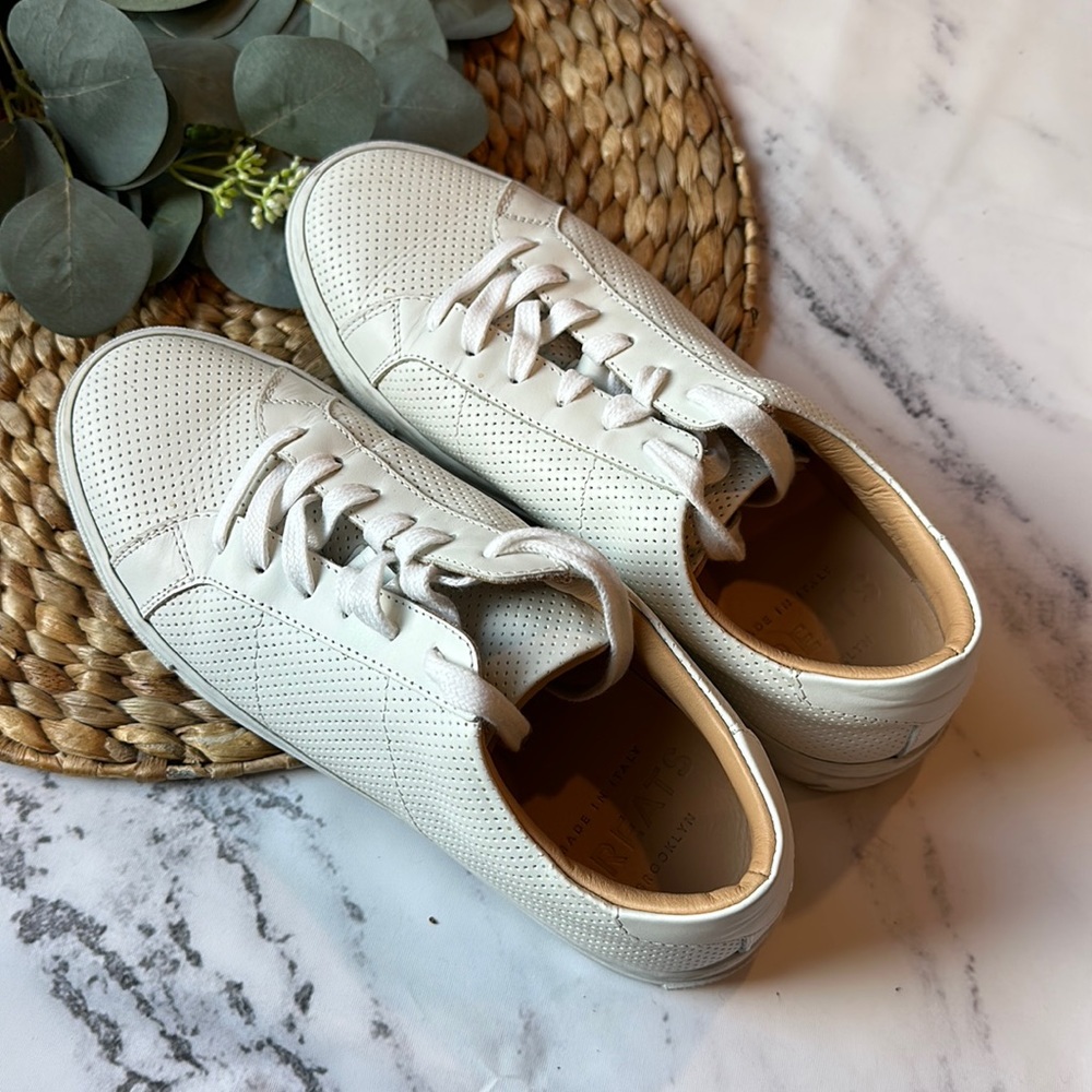 EUC - Greats - Women's Royale Perforated White Sneaker - Size 8.5